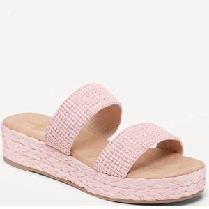 Old Navy Pink Espadrilles Platform Sandals